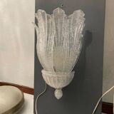 Large Venetian Murano Glass Sconces, 1980s Set of 2