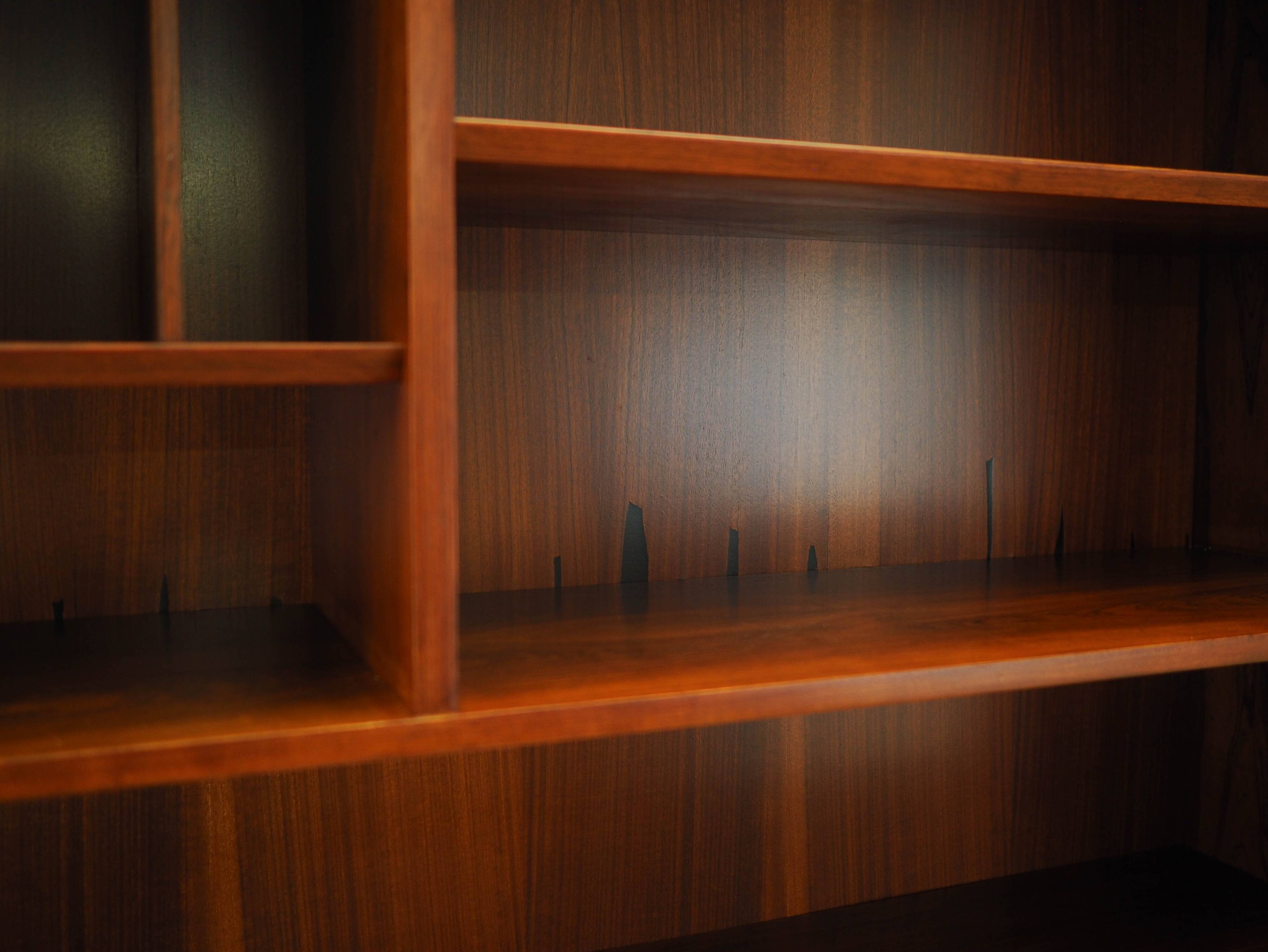 Rosewood bookcase, Danish design, 1970s, manufactured by Hundevad