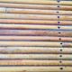 Dining table 1950 Vallauris rattan rush