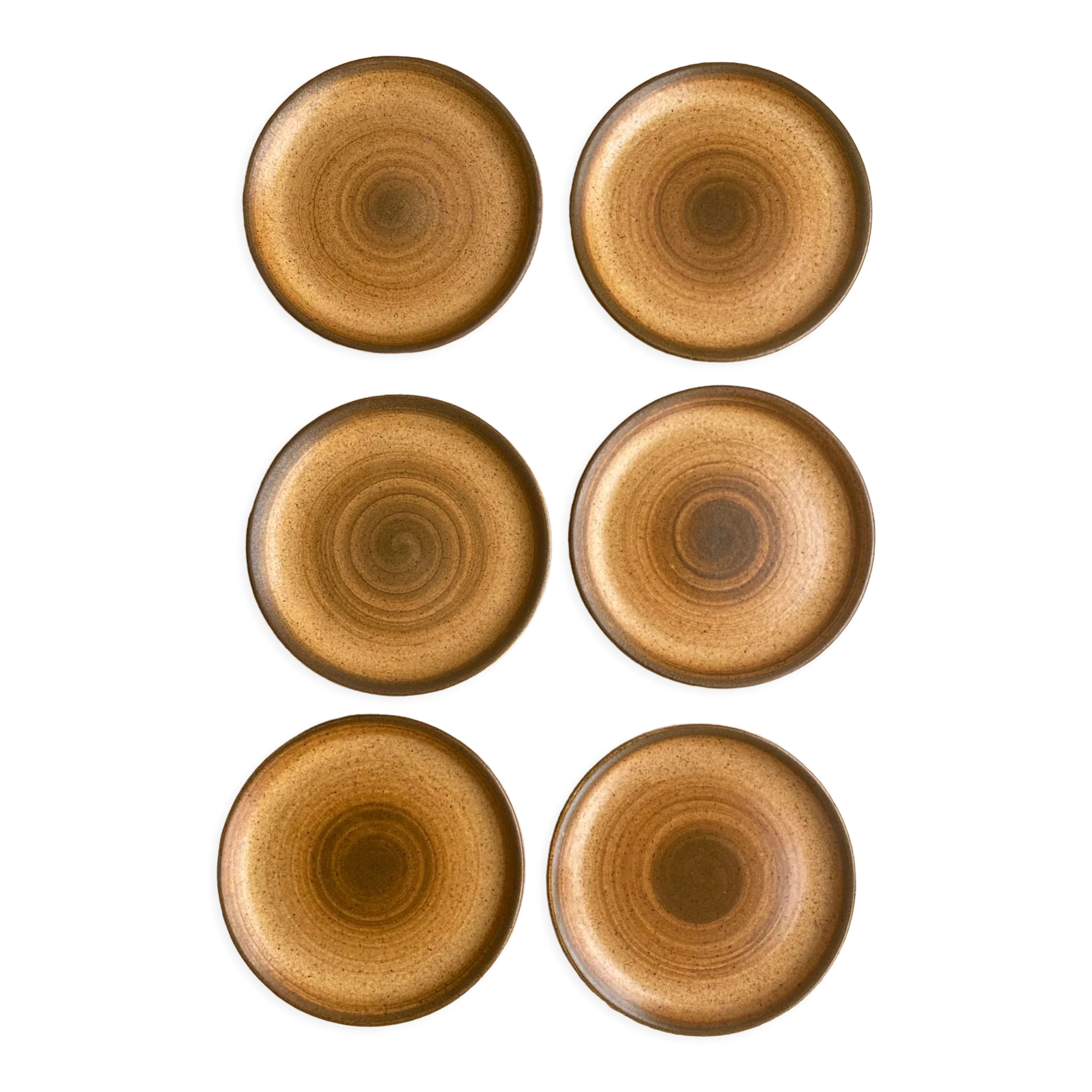 6 assiettes Longchamp motif spirale