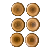 6 Longchamp plates with spiral pattern