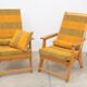 Fauteuils en bois de pin de style scandinave, années 1970, set de 2