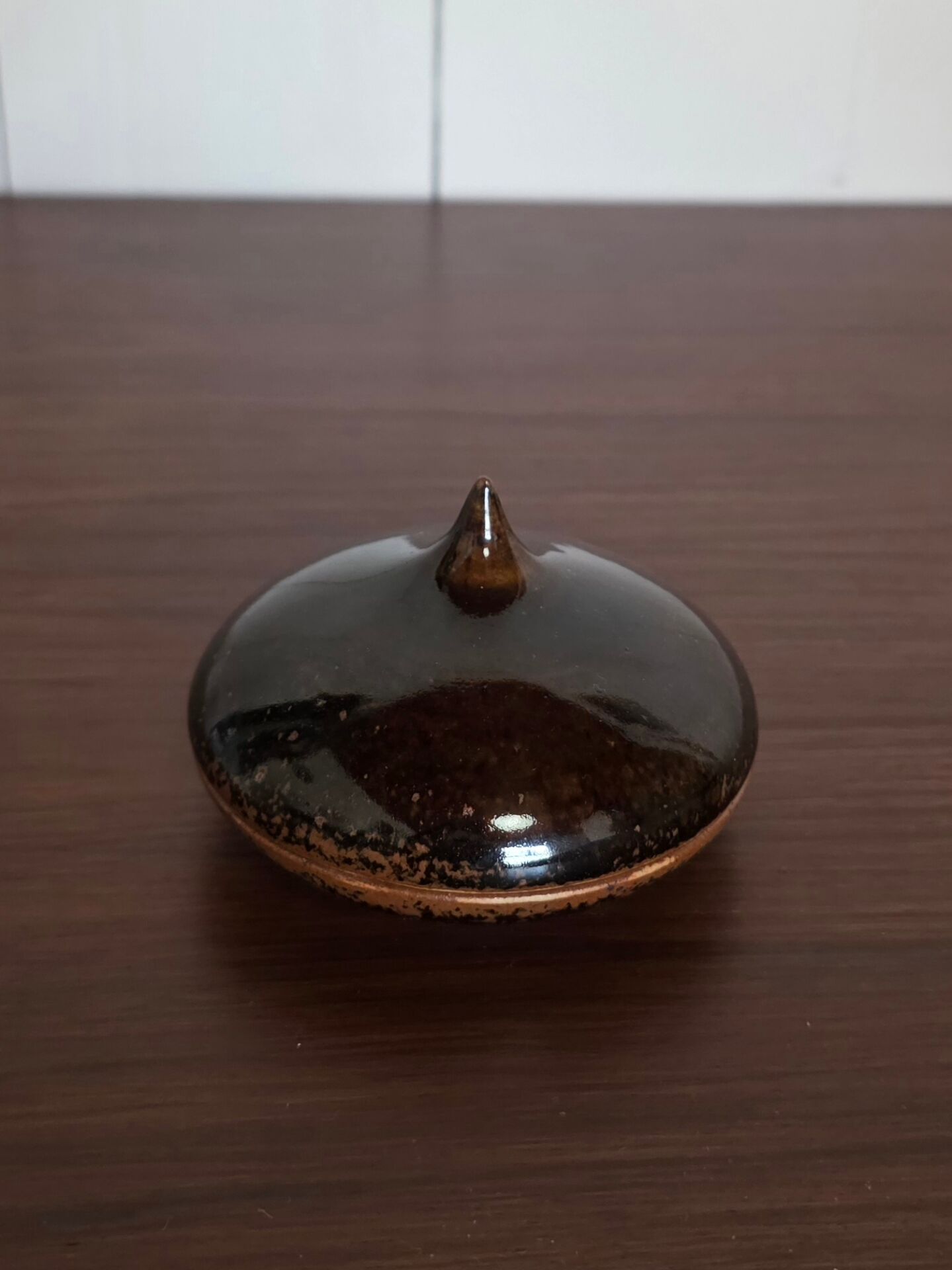 François EVE small circular box in glazed stoneware