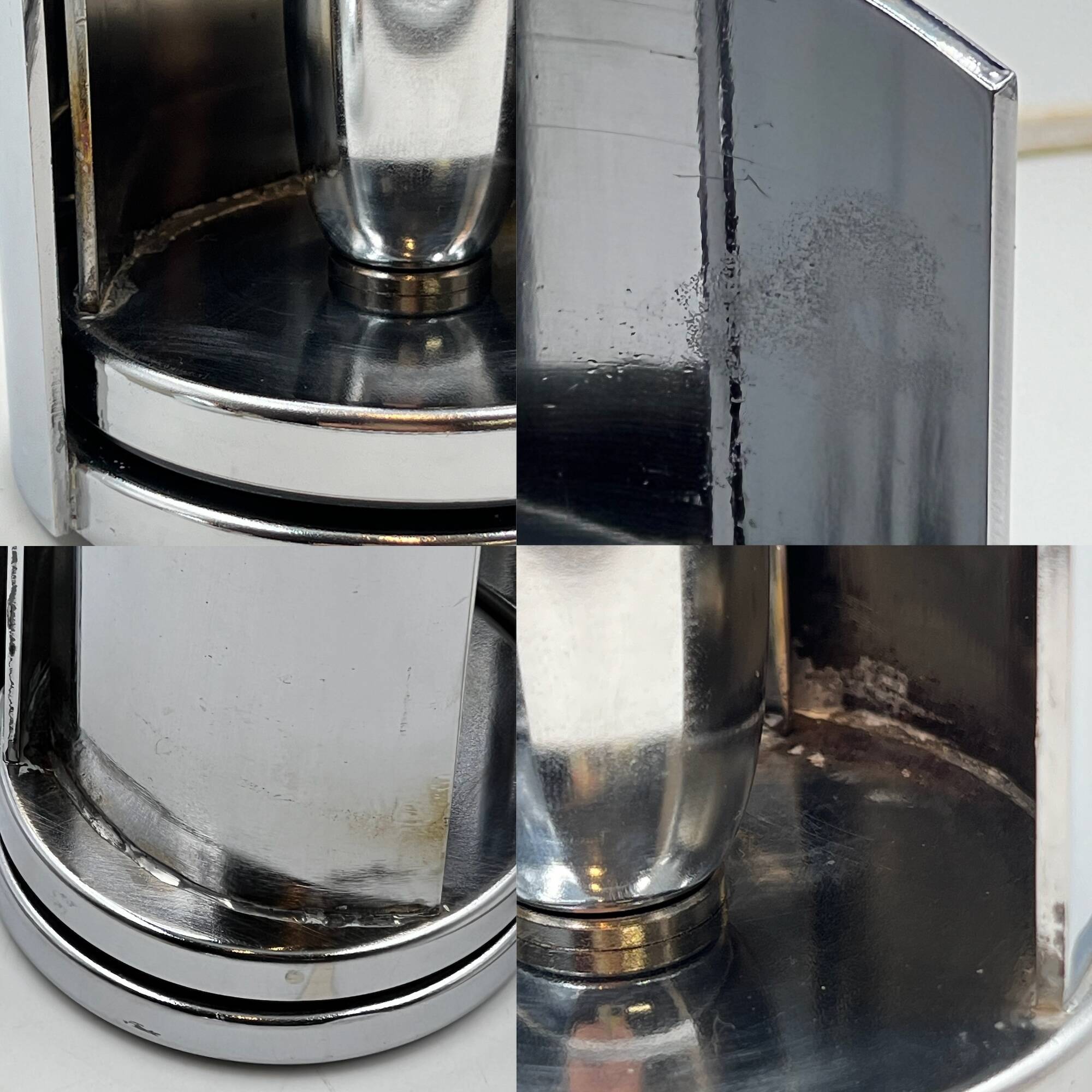 Space Age Chrome Metal Table Lamp Selenova TA447, Italy 1970s