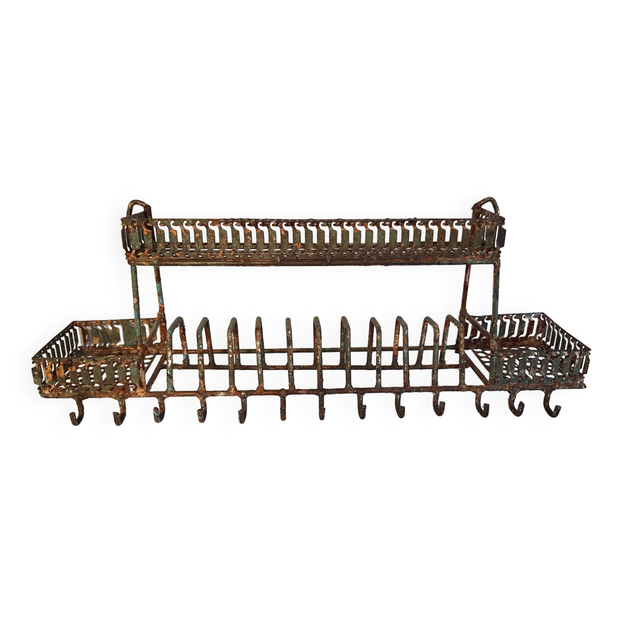 Old wall shelf - metal drainer