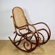 Rocking chair on runners, original light brown, 1970s - perfect like new