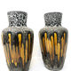 Paire vases West Germany ocre, 1970