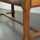French dining table from the 18th century with a fruitwood top and oak base