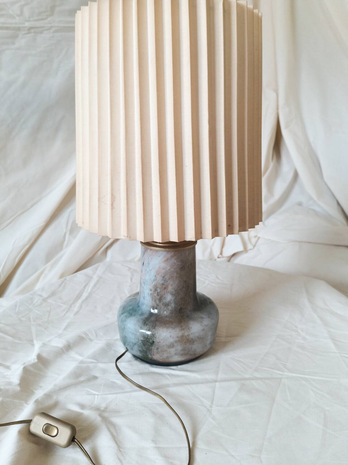 Murano glass and brass lamp, 1970