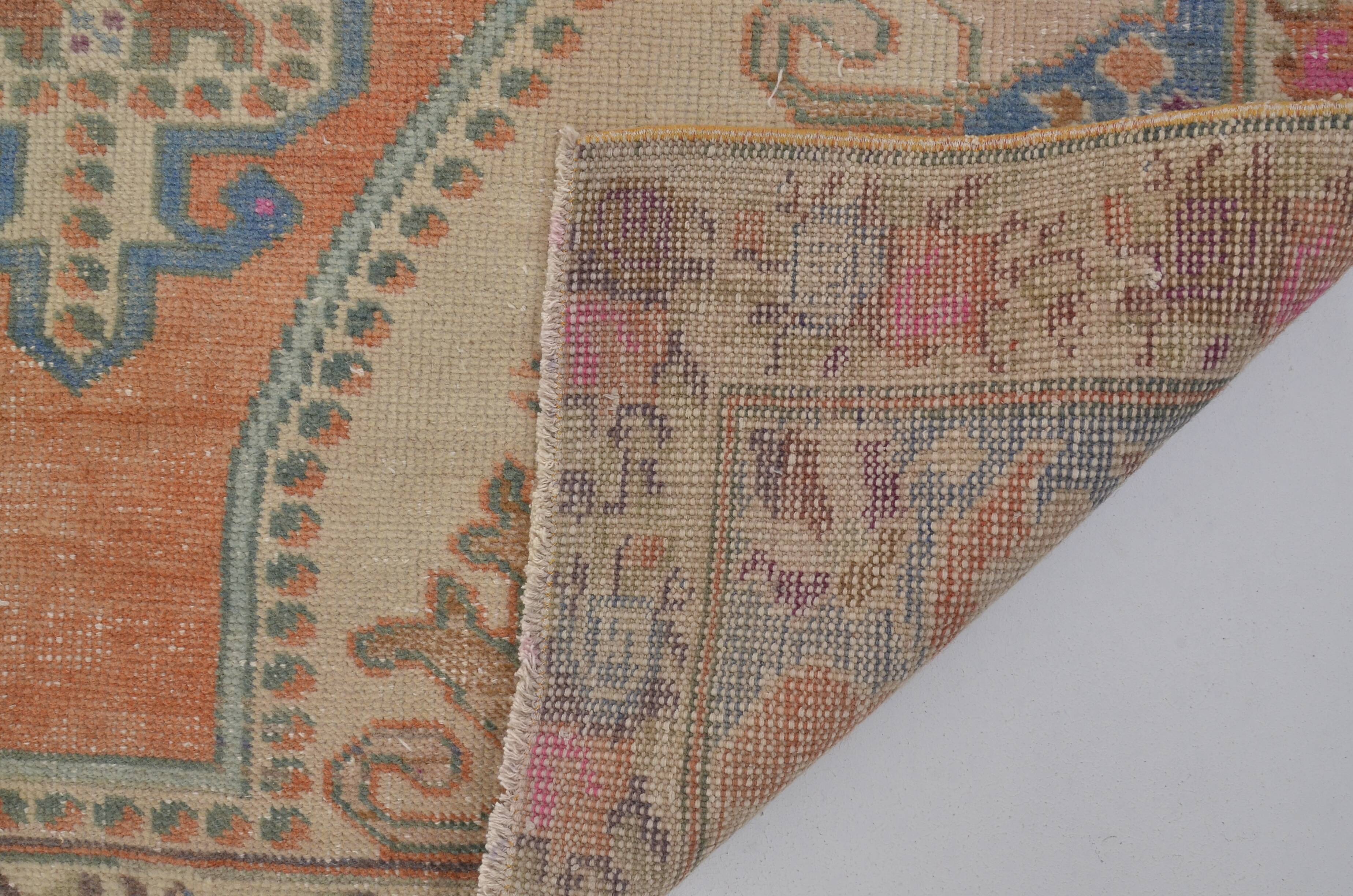 Orange & Blue Anatolian Rug sku 2437.
