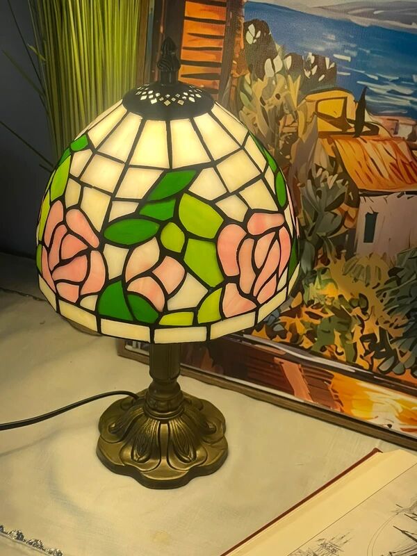Lamp inspired by vintage Tiffany style Art Nouveau.