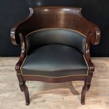 Empire period mahogany cross-back armchair