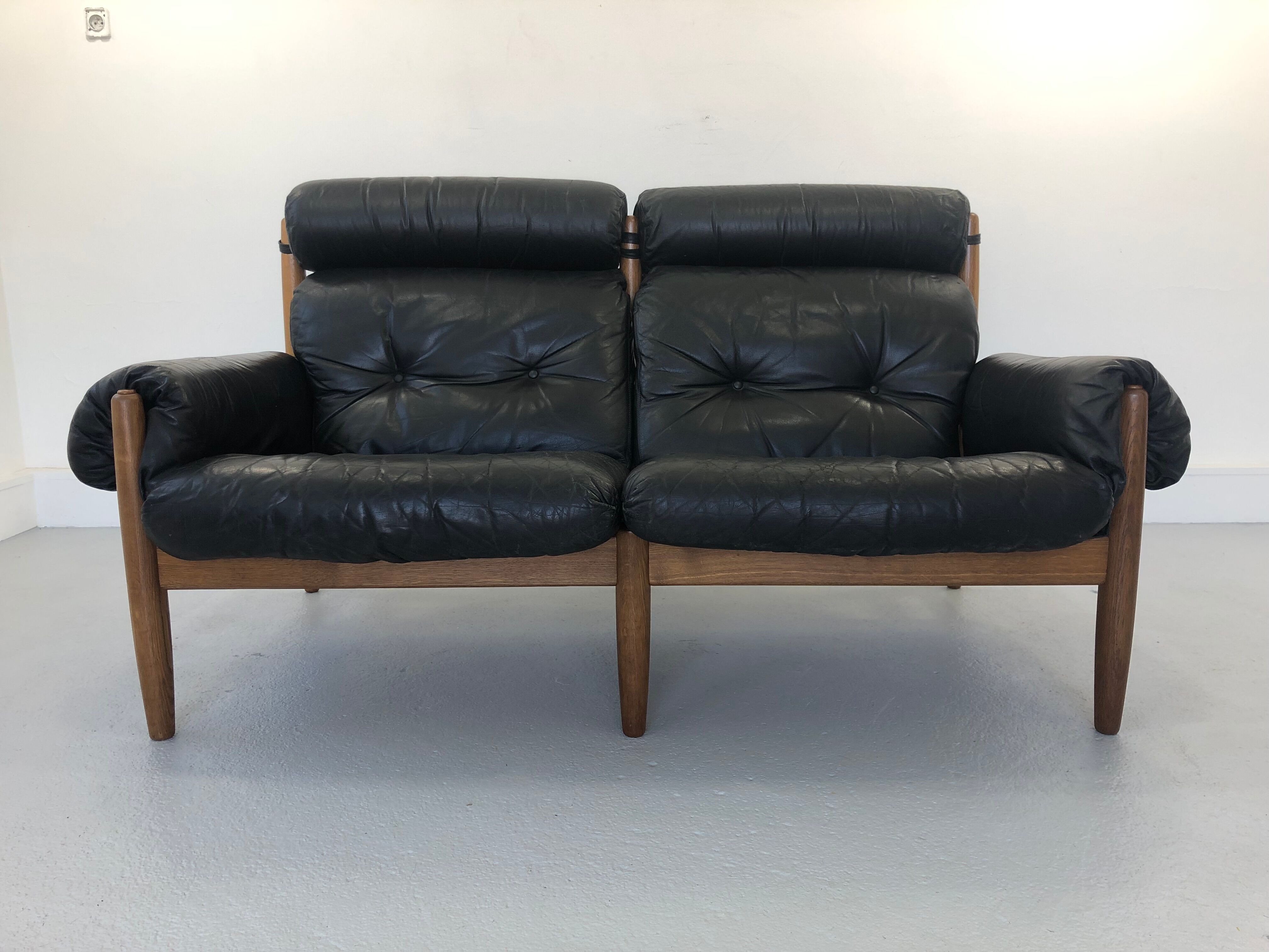 Sofa and Pouffe by E. Merthen, Ire Møbler, Sweden, 1960s