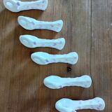 Set of 6 porcelain knife holders in the shape of a swan