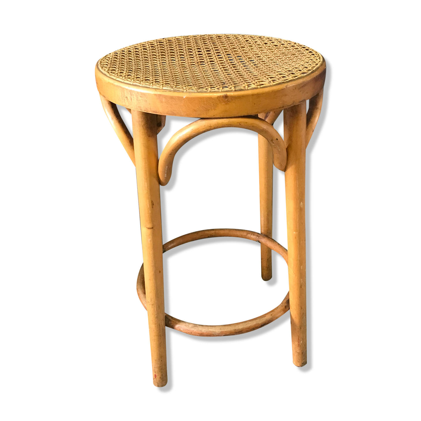 Stool with caning