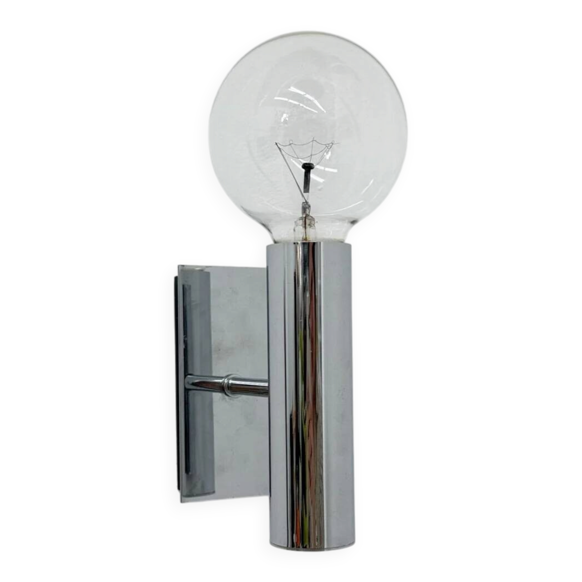 Vintage Hustadt Leuchten chrome wall lamp spot, 1970s, Germany