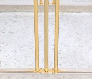 Vintage brass and glass dining table, 1970s