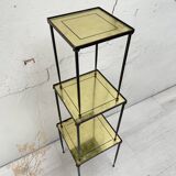 Suite of metal and glass nesting tables.