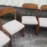 6 vintage Baumann sleigh chairs