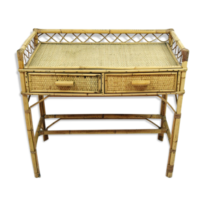 Bureau en rotin, années 50