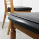 Vintage wooden & brass dining chairs