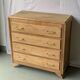 Commode art déco vintage 4 tiroirs rénovée en bois brut