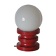 Lampe bois laqué et opaline vintage