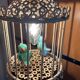Bird cage lamp in vintage ceramics 50 years