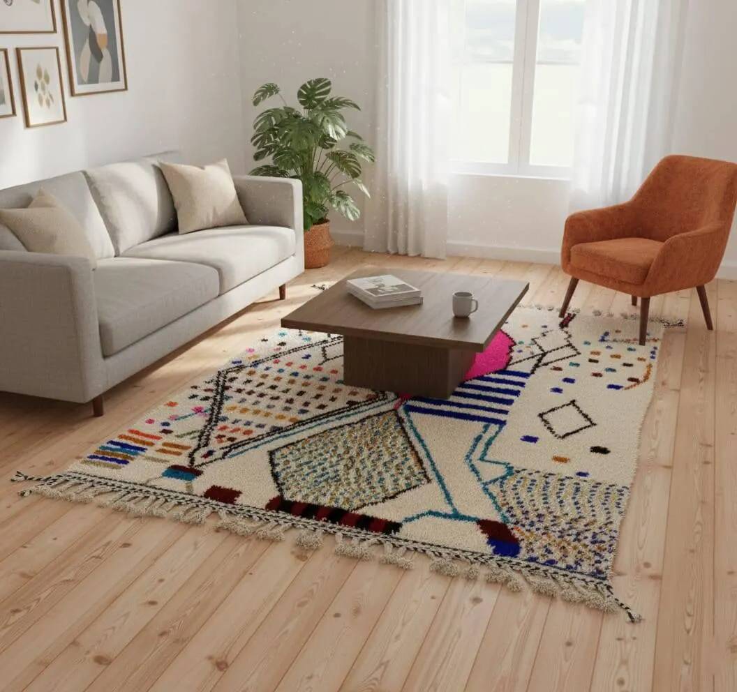 Unique handmade Berber rug 2.5x1.5 m