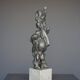 Large abstract lead Sculpture on a marble base. 1960s