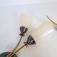 Mid-century pair of wall lamps in brass and opaline attributed to Asea Sweden, 1950s.