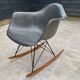 Rar eames armchair, elephant grey, zenith plastics, herman miller