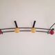 Vintage ball coat rack