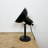 Lampe de table vintage en émail noir, 1950s