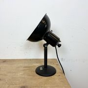 Vintage black enamel table photo lamp, 1950s