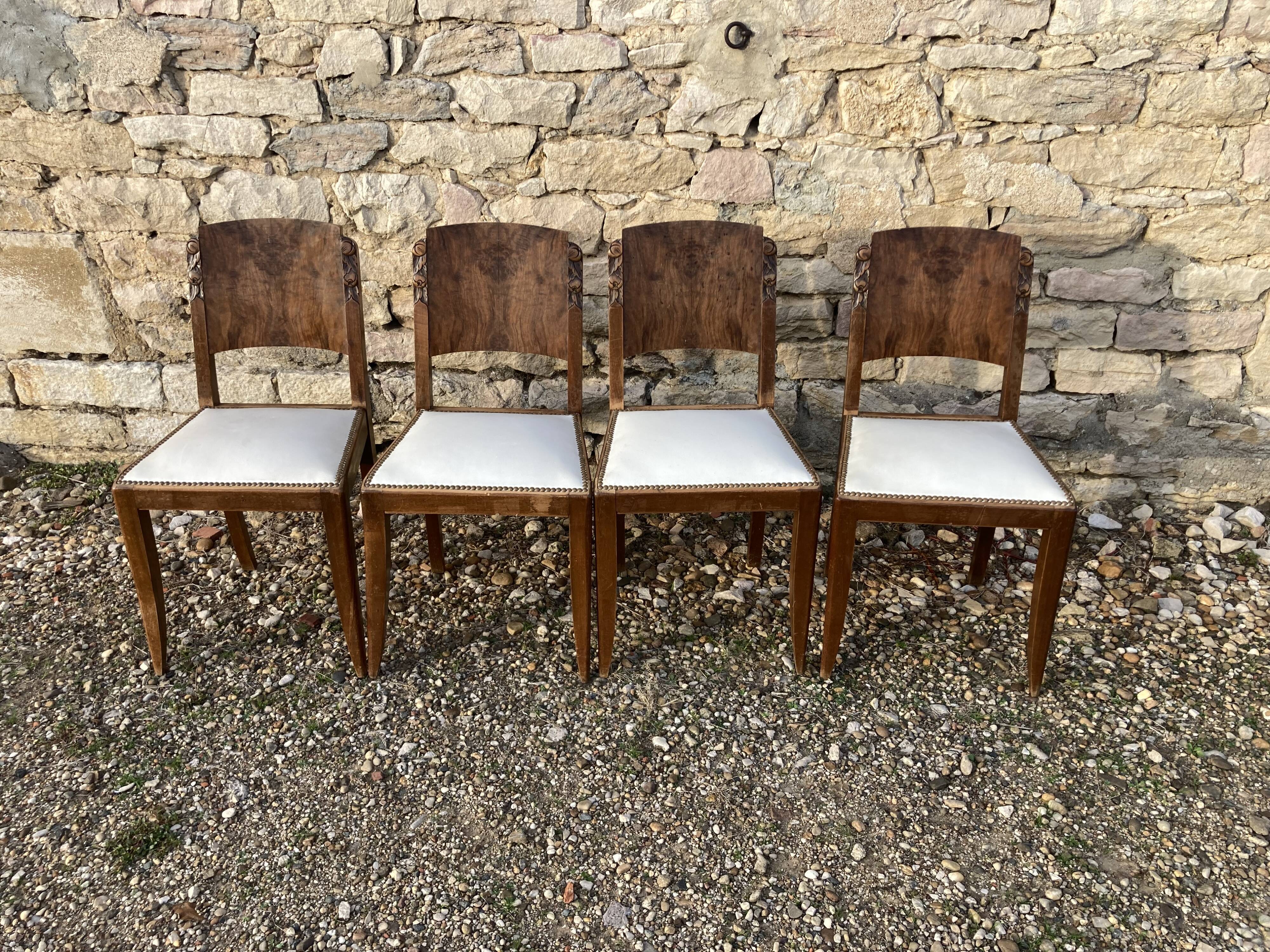 4 art deco chairs