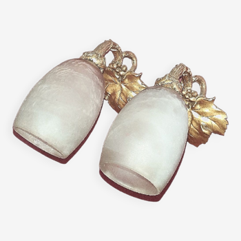 Degue pair of period wall sconces art deco