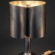Italian table lamp in stainless steel and chrome from the 1970s.