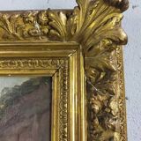 Ernest Victor Hareux (1847-1909) Oil on canvas painting Mountain landscape