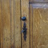 Antique oak bread cabinet from the late 17th century with working locks