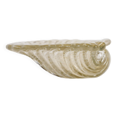 Centre de table/vase en verre de Murano fait main en forme de coquillage vintage italien