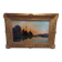 Grand tableau de henry jacques delpy, bord de seine au crepuscule. debut xx ème siècle.