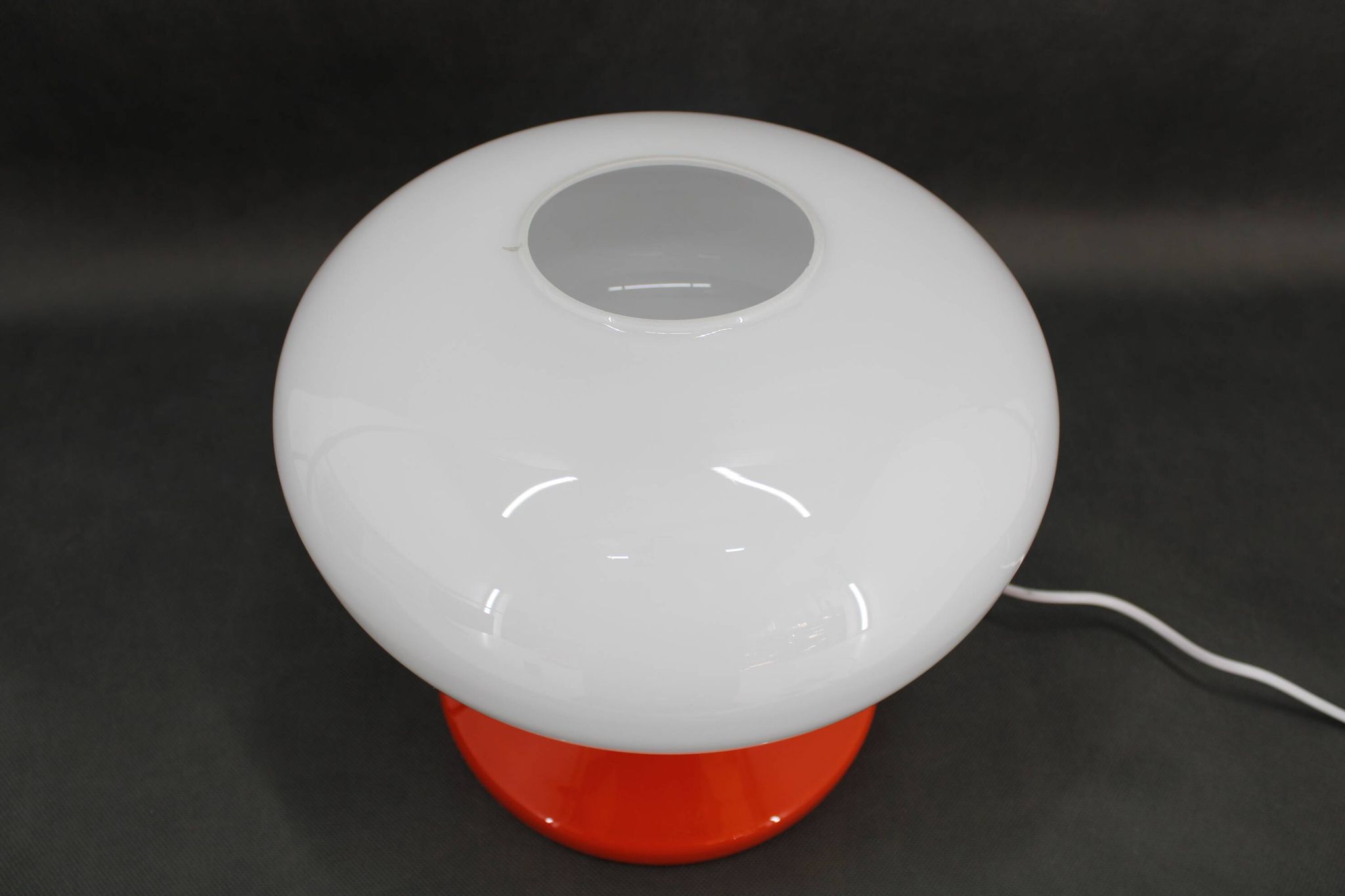 1970s Stepan Tabery Glass Mushroom Table Lamp, Czechoslovakia