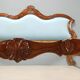 Antique Louis-Philippe bed in carved walnut, Italy, 19th century.