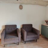 Pair of Kann armchairs design 50s
