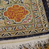 Tapis d'orient persan fait main Ghoum en soie 168 x 105