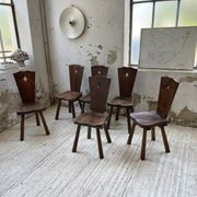 Solid oak chairs Savoyard cap popular art