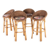 Suite de 4 chaises de bar