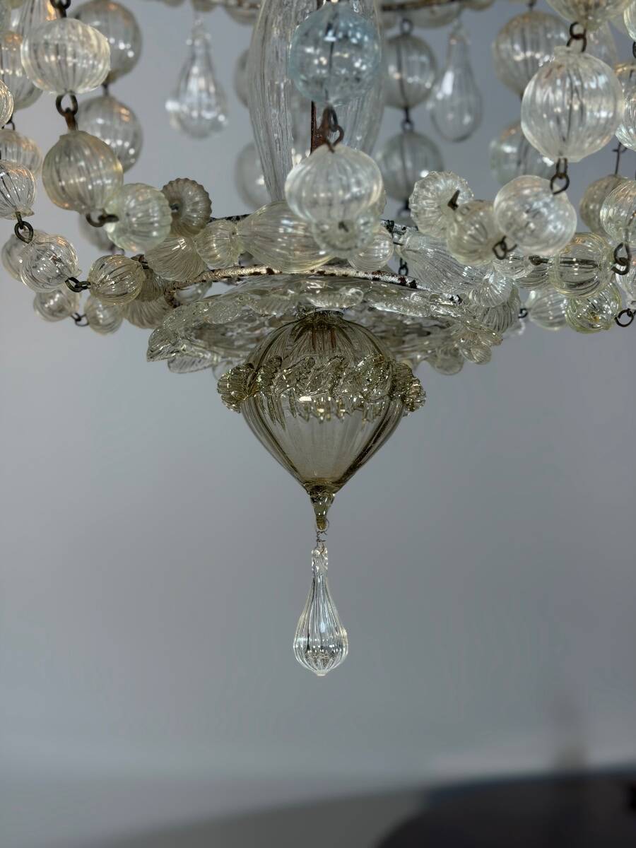 Lustre made of Murano glass beads, Venice around 1900