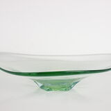 Mid-century art glass big bowl by zelezno borske sklo, 1960's